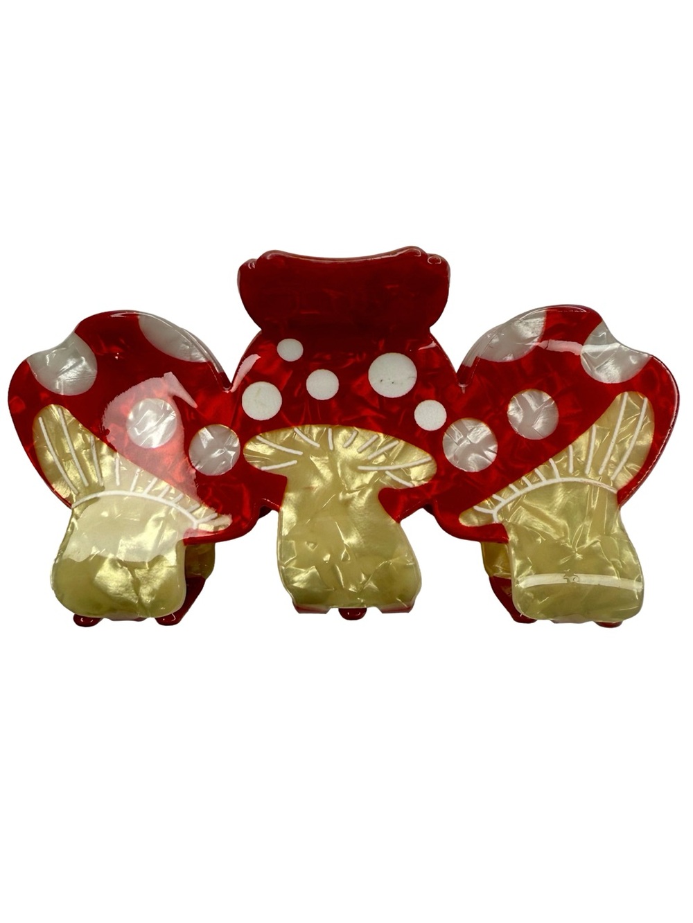 Retro Marbled Enchanted Toadstool Mushroom Hair Claw Fairy Woodland NWOT